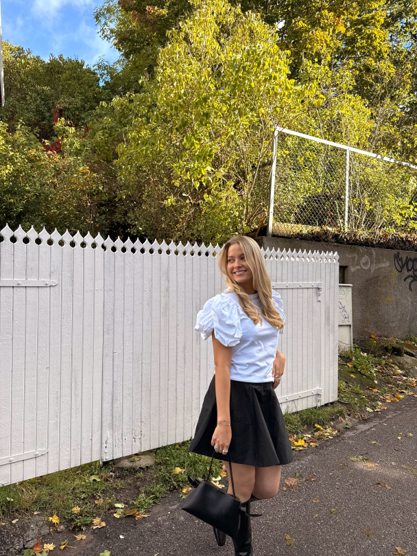 Puff Sleeve T-Shirt - White - Image 7