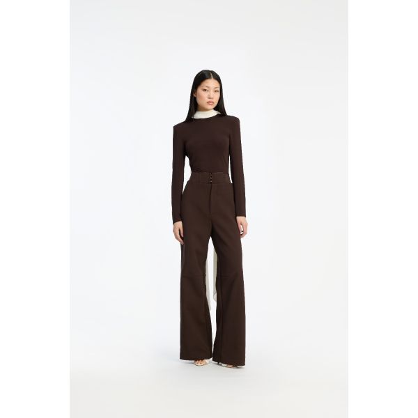 Corset Suiting Pants - Chicory Coffee