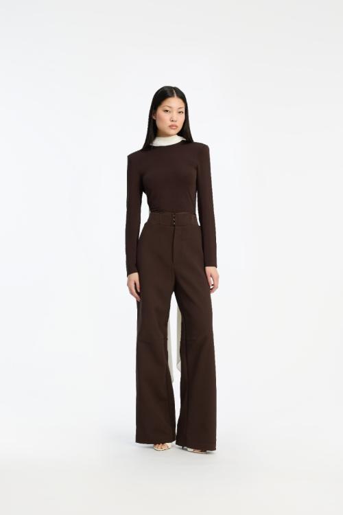 Corset Suiting Pants - Chicory Coffee