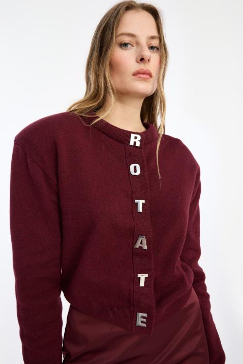 Firm Knit Cardigan - Burgundy 