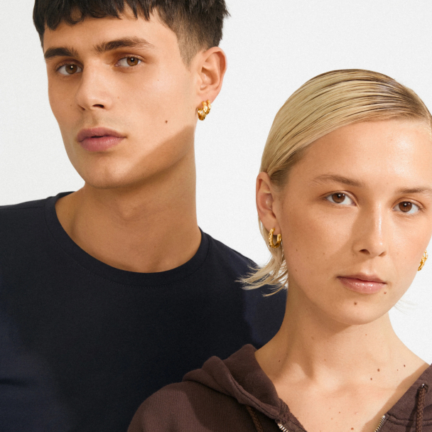 Pilgrim Darby 2-i-1 gullbelagte øreringer - Image 2