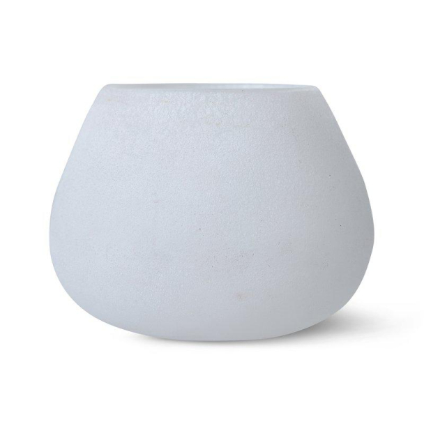 Norrvik lysestake 9x9x7,5 cm hvit