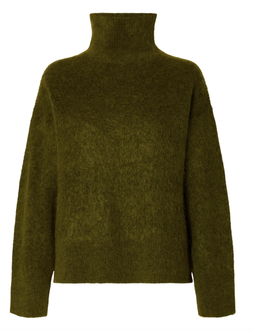 Mira Mohair Knit High Neck - Avocado