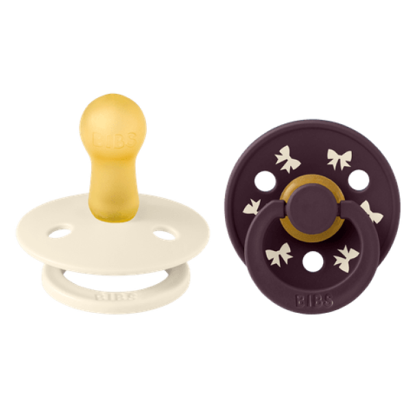 Holiday Bow Colour 2-pk - Ivory/Plum - Image 3