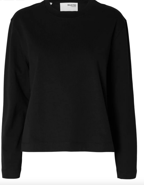 Boxy Tee ls - Black