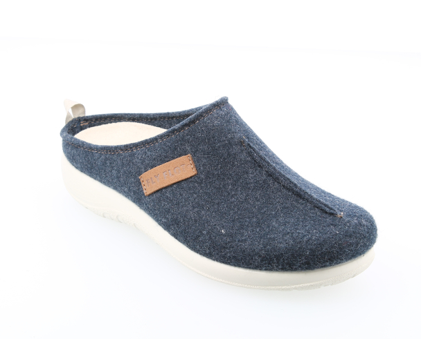 Flyflot Tøfler Viterbo Ull Blå