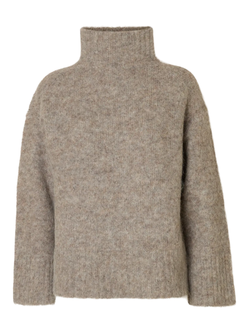 Gabriella Knit High Neck - Steel Grey 