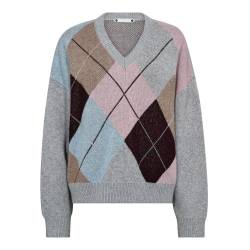 Maja Check V-Knit    |    Maja Check V-Knit fra Co´Couture