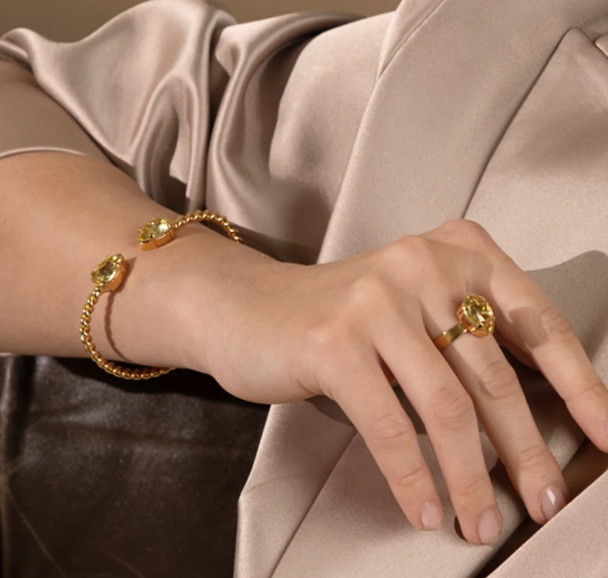 Mini Drop Ring - Dark Jonquil - Image 2