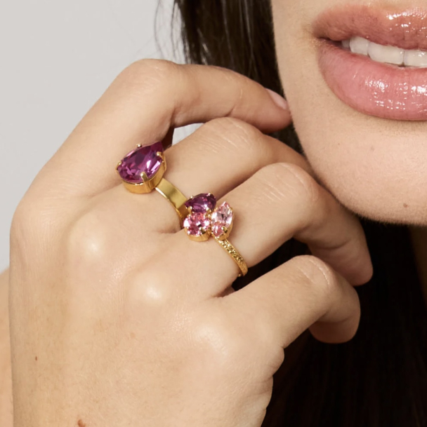 Mini Drop Ring - Dark Rose  - Image 2