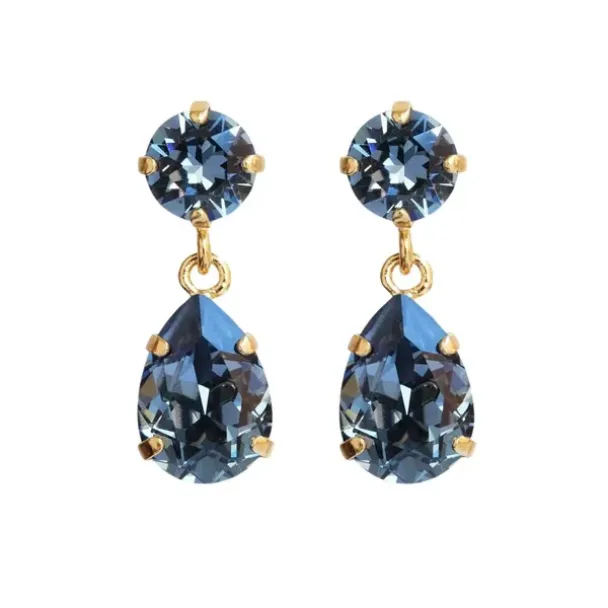 Mini Drop Earrings - Denim Blue 