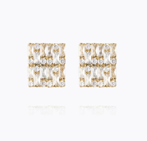 Evelyne Earrings - Gold Crystal  - Image 1