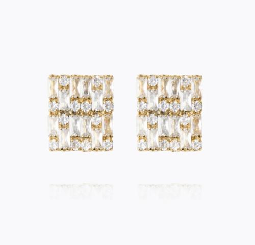 Evelyne Earrings - Gold Crystal 