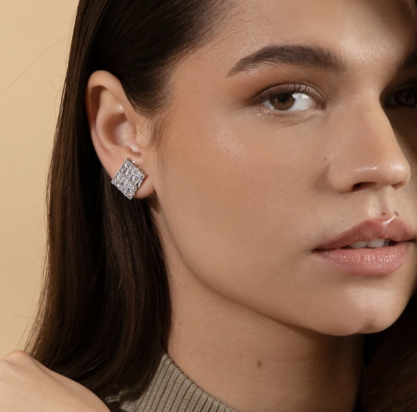Evelyne Earrings - Gold Crystal  - Image 2