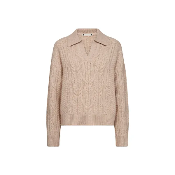 Row Collar Cable Knit   |    Row Collar Cable Knit fra Co´Couture