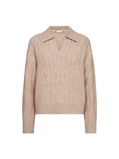 Row Collar Cable Knit   |    Row Collar Cable Knit fra Co´Couture
