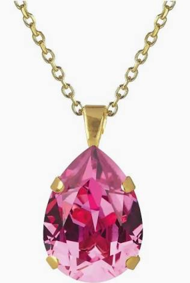 Mini Drop Necklace - Dark Rose 
