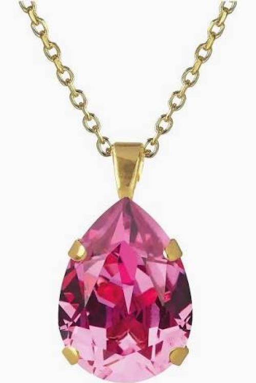 Mini Drop Necklace - Dark Rose 