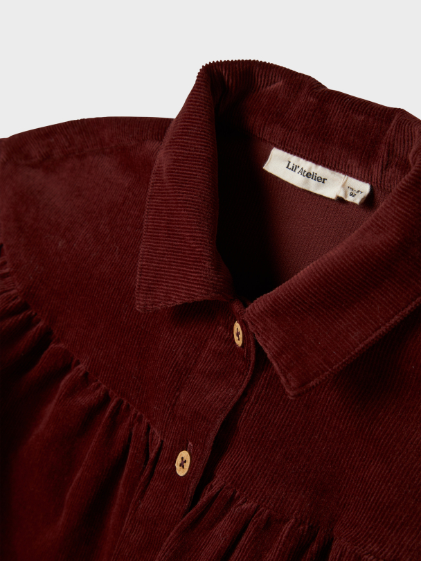 NMFOBERT LOOSE LS CORD DRESS 4122-HG LIL - Image 4