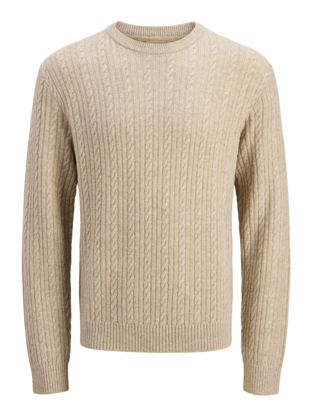 JPRBLULAMBSWOOL KNIT CABLE CREW NECK - Image 1
