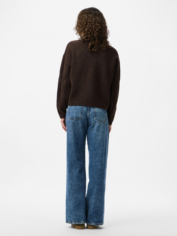 PCJENNA LS O-NECK CABLE KNIT NOOS BC - Image 2