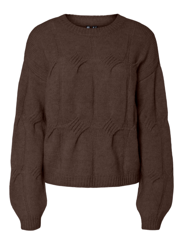 PCJENNA LS O-NECK CABLE KNIT NOOS BC - Image 1