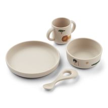 Vivi Spisesett Silikon - Safari Sandy Mix