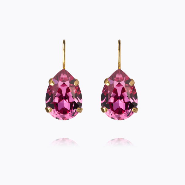 Mini Drop Clasp Earrings - Dark Rose 