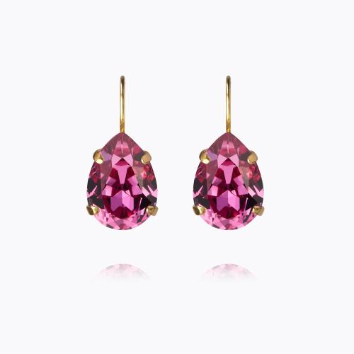 Mini Drop Clasp Earrings - Dark Rose 