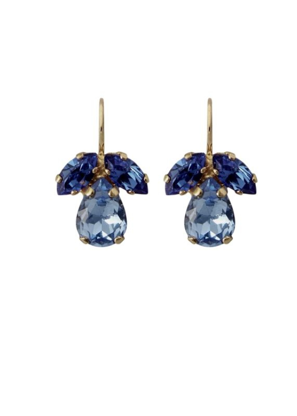 Petite Timo Earrings Gold - Lapis/Sapphire 