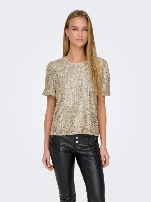 ONLANA S/S LOOSE SEQUINS TOP JRS - Image 4