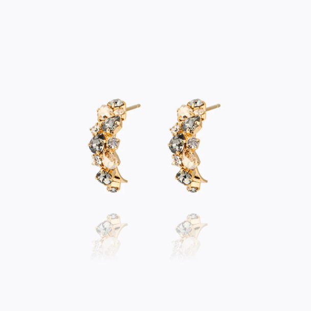 Gabriella Earrings Gold - Black Golden Combo