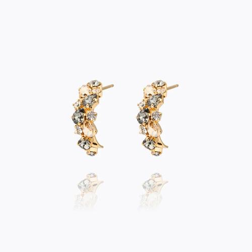 Gabriella Earrings Gold - Black Golden Combo