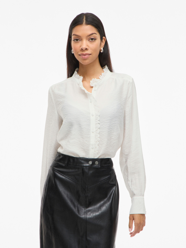 VIMALIMA L/S FRILL SHIRT/PB - Image 3