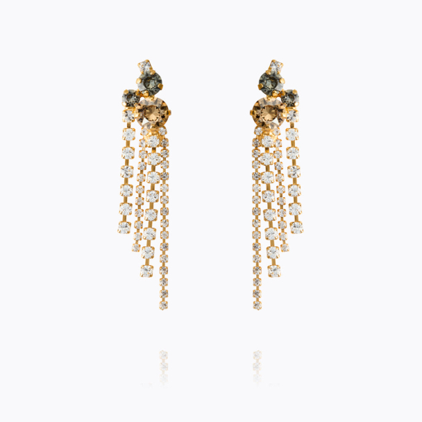 Amy Earrings Gold - Black Golden Combo