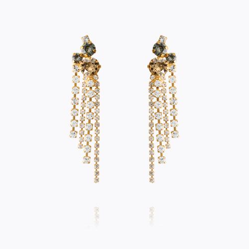 Amy Earrings - Gold Crystal 