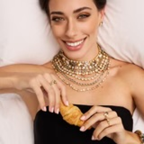 Mini Kallisto Necklace - Gold Black Golden Combo - Image 2