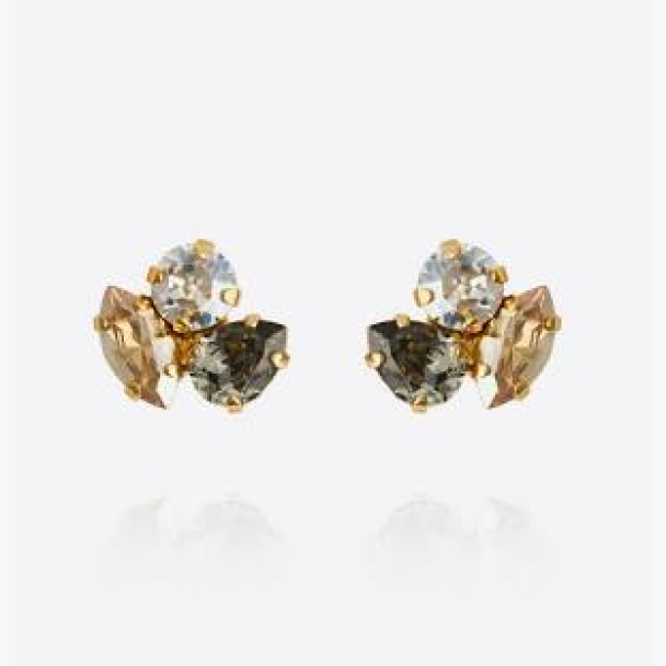 Ana earrings gold - black golden combo - Image 1