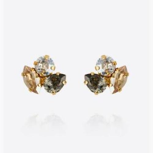 Ana earrings gold - black golden combo