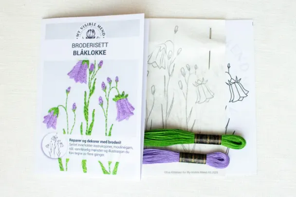 My Visible Mend- Broderisett- blåklokke