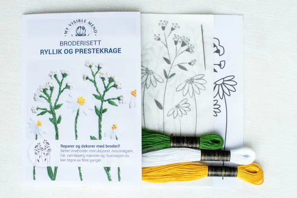 My Visible Mend- Broderisett- Ryllik og Prestekrage