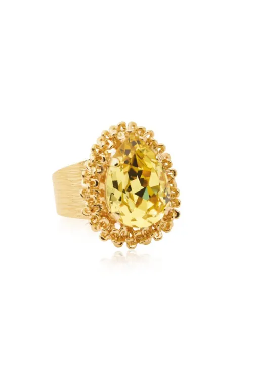 Classic Gemma Ring Gold - Dark Jonquil