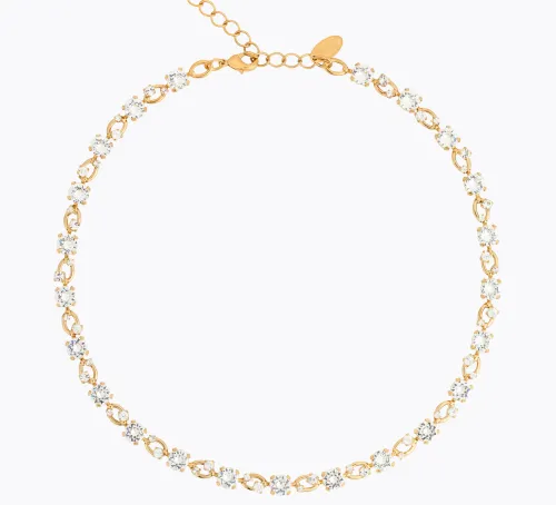 Fay Necklace Gold - Crystal