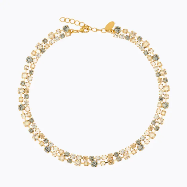 Mini Pomona Necklace Gold - Black Golden Combo