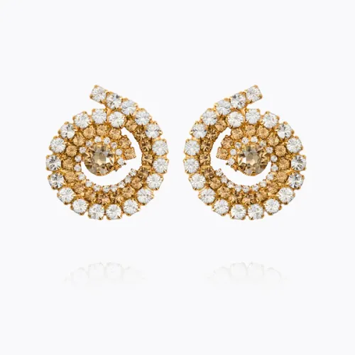 Zia Earrings Gold - Topaz Combo