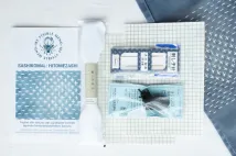 My Visible Mend- Sashikosett: Hitomezashi med vannløselig vlies med rutenett