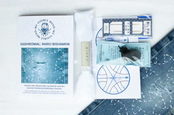 My Visible Mend- Sashikomal :Pappmal - Maru Bishamon - Image 1