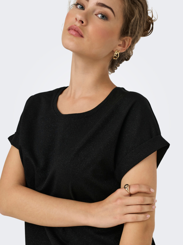 ONLMOSTER GLITTER S/S TOP NOOS JRS - Image 3