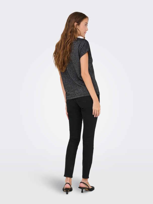 ONLMOSTER GLITTER S/S TOP NOOS JRS - Image 2