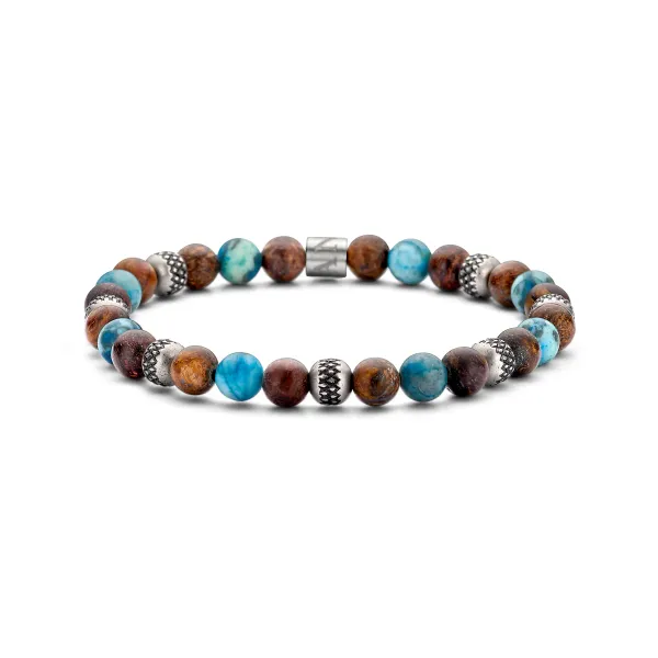 Turkis naturstein armbånd 6mm